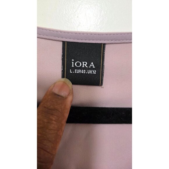 Iora Womens V-Neck Mauve Blouse L UK12 EUR40 Lightweight & Stylish - Picture 6 of 7